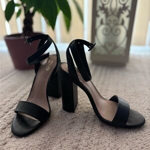 Elegant Black Strappy Heels